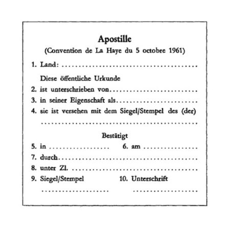 Apostille - Beglaubigte Übersetzung